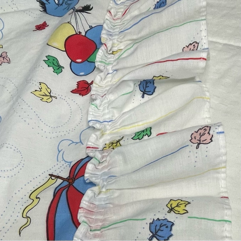 Vintage Winnie the Pooh Priscilla Curtain Panels “The Blustery Day” 49”X62” - Picture 10 of 13